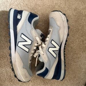 New Balance Kids' Beige and Navy Sneakers